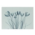 thumbnail image 1 of Flower Cutting Board, X-ray Image of Tulips Solarized Effect Nature Inspired, Decorative Tempered Glass Cutting and Serving Board, Small Size, Dark Petrol Blue White, by Ambesonne, 1 of 1
