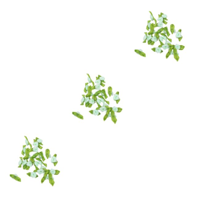 Guardoinrt 100pack/lot Artificial Flowers Heads For DIY Crafts And Events Style Easy green 3Set