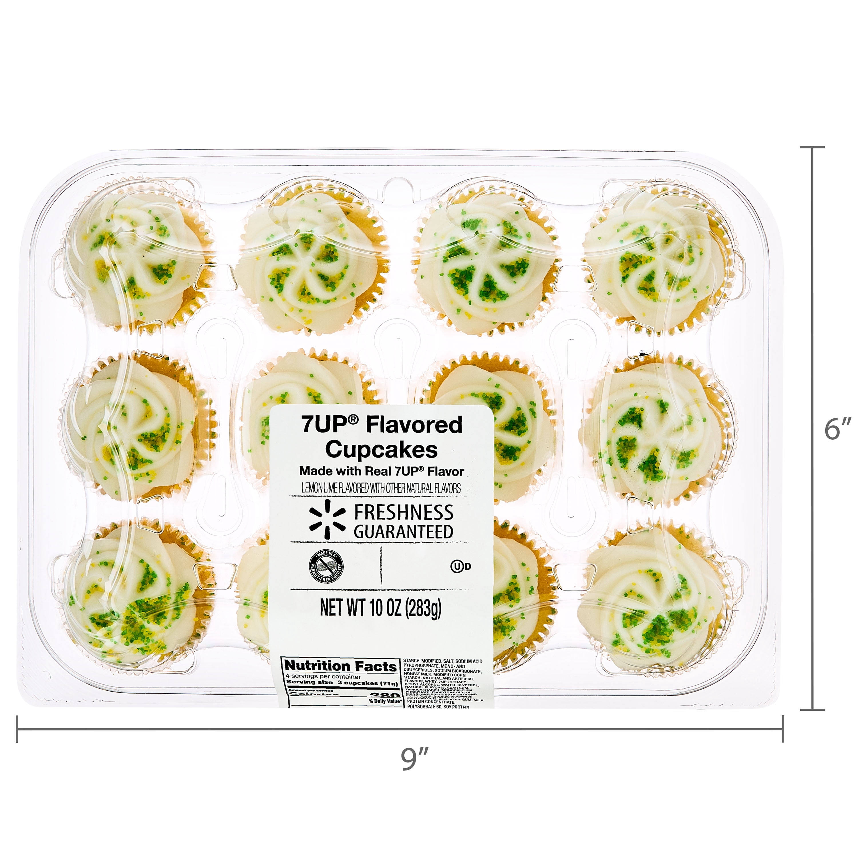 Freshness Guaranteed 7UP Flavored Cupcakes, 10 oz, 12 Count