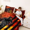 thumbnail image 4 of Erosebridal Fire Soccer USA Flag Queen Sheet Sets, Sport Bed Set for Men and Boys, 4 Pieces, 1 Flat Sheet, 1 Fitted Sheet and 2 Pillowcases, 4 of 6