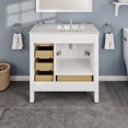 thumbnail image 7 of Eviva Aberdeen 36" Transitional White Bathroom Vanity with White Carrara Quartz Countertop, 7 of 7
