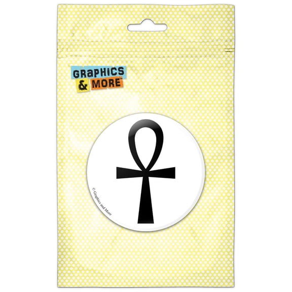 Ankh Cross Design Pinback Button Pin Badge