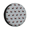 thumbnail image 1 of Balery Polka Dot Christmas Dog Cubiertas para Neumáticos - Protector Resistente para Neumáticos de Camioneta, SUV, Remolque, Camper y RV-16 inch, 1 of 6