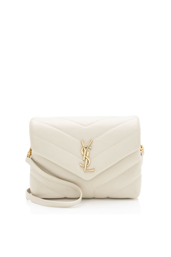 Pre-Owned Saint Laurent Matelasse Calfskin Monogram LouLou Toy Crossbody