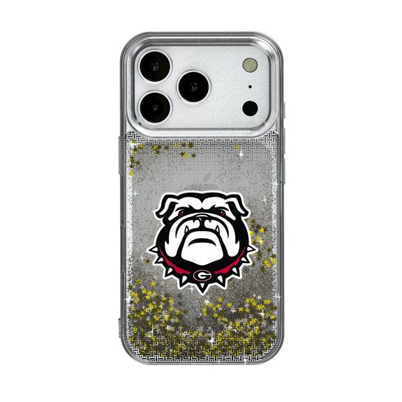 Georgia Bulldogs Linen Logo iPhone Glitter Case