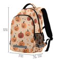 thumbnail image 2 of FORMRS Unisex Backpack Elementary School Travel Bookbag with Reflective Stripes, Colorful Halloween Pumpkin Pattern, 2 of 7