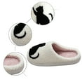 thumbnail image 5 of Fuzzy Slippers for Women Cats Pattern Slip On Indoor House Slippers Bedroom Slippers Fluffy Winter House Shoes Warm Slippers Slippers for Women Indoor White 37, 5 of 8