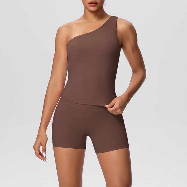 HongQid Two Piece Workout Sets For Women Tank Top Matching High Waist Booty Lifting Shorts Gym Yoga Active Wear Outfits