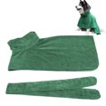 thumbnail image 1 of Pet Robe Thick Water Absorbent Pet Bathrobe Dog Bath Towel with Waist Belt, 1 of 10