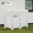 thumbnail image 2 of Suncast FS4423D Outdoor Patio 4 Panel Screen Enclosure Gated Fence, Plastic, White, 44 in H x 24 in D, 2 of 9