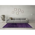 thumbnail image 3 of Ahgly Company Indoor Round Abstract Purple Modern Area Rugs, 6' Round, 3 of 4