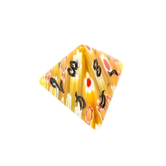 Yellow Murano Glass Dice  Hand-Carved Gemstone Dice D4 D6 D8 D10 D12 D20 Percentile or 7PCS Polyhedral Set for DnD & RPG Games