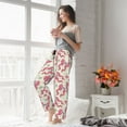 thumbnail image 5 of Sigee Bow With Sugar Skull print Women's Soft Pajama Pants Lounge Sleep Bottoms with Elastic Waistband and Pockets-Medium, 5 of 6