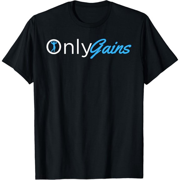 Only Gains - OnlyGains Funny Men's Fitness Bodybuilding T-Shirt