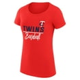 thumbnail image 2 of Women's G-III 4Her by Carl Banks Red Minnesota Twins Super-Slim Fit Lightweight Team Graphic T-Shirt, 2 of 3