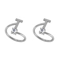 thumbnail image 2 of Guardurnaity Cobre letra mayúscula anillo abierto portátil diamantes de imitación anillos de compromiso casa Oficina decorativo maquillaje T 2Conjunto, 2 of 6