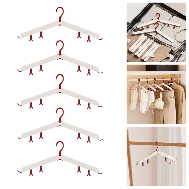 Portable Foldable Travel Hanger Drying Rack with Rotating S-Shape Design for Camping Hotels and Outdoor Business Trips