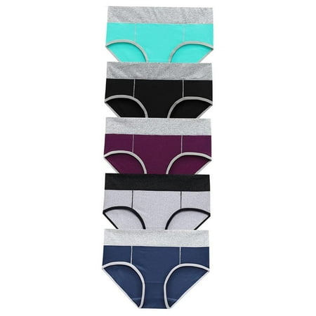 Tohuu Womens Underwear 5PCS Breathable Panties For Women High Waist Underwear For Women Full Coverage Soft Comfortable Briefs Panty dutiful