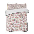 thumbnail image 2 of Pink Ombre Spring Floral King Size Down Alternative Comforter, Lightweight Comforter Quilt Bedding Set with Pillow Shams Summer Flowers Botanical All Seasons Bed Comforter Duvet Insert 96"x106", 2 of 7