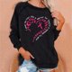 thumbnail image 1 of ICHUANYI Clearance Women Casual Long Sleeve Round Neck Tops Loose Shirts Blouse Print Sweatshirt(Black, L) ICHUANYI WER2023081013887, 1 of 6