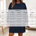 thumbnail image 3 of Women’s Casual T Shirt Dress Long Sleeve Crewneck Loose Fit Winter Mini Dress with Pockets Soft Lightweight Comfortable Daily Wear for Home Travel Shopping, 3 of 8