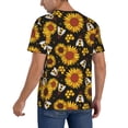 thumbnail image 2 of Lsque Sunflowers And Bww Pattern Mens Polo Golf Shirts Funny Graphics Shorts Sleeve Button Shirts Baseball T-shirt-X-Large, 2 of 7