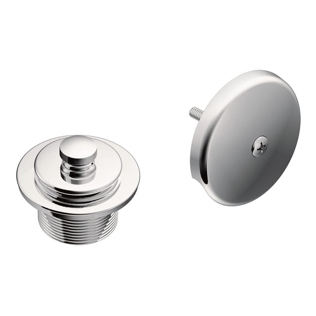Kit de desagüe para bañera y ducha Moen Chrome Push-N-Lock T90331
