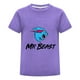 thumbnail image 1 of Ropa Verano MrBeast Niño Niña Camiseta Algodón Estampado Azul Casual Moda Juvenil Playera Fans Regalo Diario Cómoda Infantil, 1 of 4