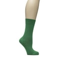 thumbnail image 3 of Hugh Ugoli Women's Bamboo Thin Dress Socks Crew Business Casual, 3 Pairs, Christmas Green, Shoe Size: 6-9, 3 of 5