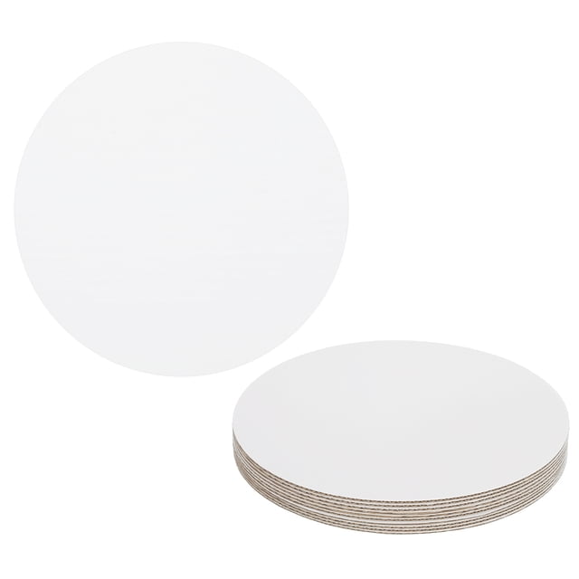 Uxcell 10 Pcs Cardboard Cake Rounds 10" Cake Board for Desserts White