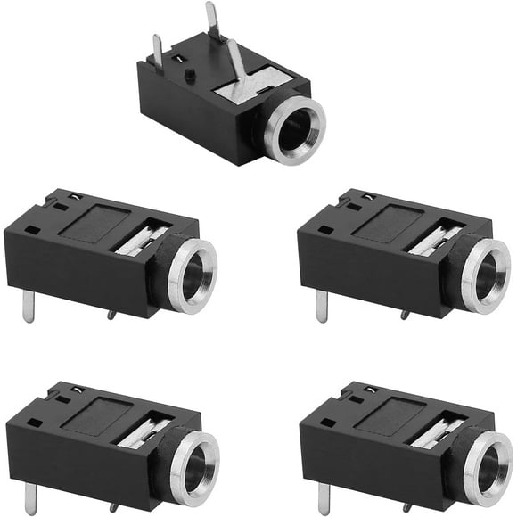 HUGFEGWE 15Pcs PCB Mount 3.5mm 3 Pin Socket Headphone Stereo Jack Audio Video Connector PJ318 Black CJB91-113605