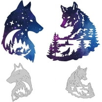 Wolf Forest Moon Dies Cuts Metal Cutting Dies Card Making Cutting Dies Stencils Template for DIY Embossing Scrapbooking Craft Paper Greeting Card Birthday Christmas Festival Decor