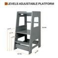 thumbnail image 4 of Ecomex Fionafurn Adjustable Kitchen Step Stool for Kinds with Safety Rail, Gray, 4 of 10