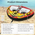 thumbnail image 3 of Costway Towable Tube for Boating 1 or 2 Person Inflatable Boat Tube for Youth & Adult Red, 3 of 10
