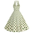 thumbnail image 5 of Cavosen 1950 Dress for Women Sleeveless Dresses Knee Length Vintage Retro Polka Dots Midi Tea Dress Party Dress Halter Neck A Line Cocktail Dress Bowknot Princess Evening Prom Gown, 5 of 6