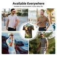 thumbnail image 6 of Daiia Happy Dog In Flower Field Pattern Men’s Polo Shirts,Solid Deck Shirt,Classic Fit, Breathable Cotton Polo for Casual and Sport Wear-Large, 6 of 7