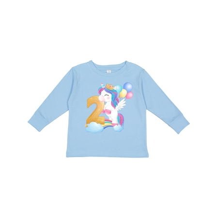 

Inktastic Unicorn 2nd Birthday Gift Toddler Boy or Toddler Girl Long Sleeve T-Shirt
