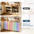 thumbnail image 6 of Rainbow Lines Cabinet Curtains 28" W x 51" L, Vertical Stripes Abstract Modern Under-Desk Privacy Dust Proof Drape Dishwasher Curtain Sink Skirt for Kitchen Closet Bathroom Laundry, 6 of 9