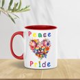 thumbnail image 3 of Peace Love Pride Sphynx with Rainbow Sunglasses LGBT LGBTQ+ 11oz Accent Two-tone Mug Cat Lover Kitten Owner Gifts Idea Coffee Tea Cup - 01004, 3 of 5