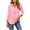 Pink, variant on T Shirts For Women Summer Collared Three Quarter Sleeve Button Detail Trendy Casual Solid Dressy Workday Errands Vacation Ready Look Fresh Comfortable