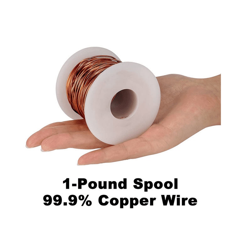 Uxcell 99.9% Soft Copper Wire, 22 Gauge/0.6mm Diameter 653 Feet/199m 1.1 Pound Spool Pure Copper Wire, Bronze