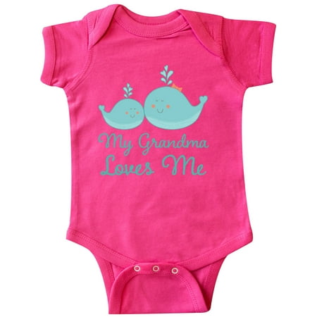 

Inktastic My Grandma Loves Me Gift Baby Boy or Baby Girl Bodysuit