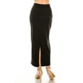 thumbnail image 3 of Women's Casual High Waist Back Slit Solid Bodycon Pencil Midi Skirt S-3XL, 3 of 6