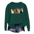 thumbnail image 1 of WEAIXIMIUNG Sweatshirts à Col Rond Graphiques pour Femmes Pull à Capuche Imprimé Lettre Col Rond pour Automne & Hiver, 1 of 3