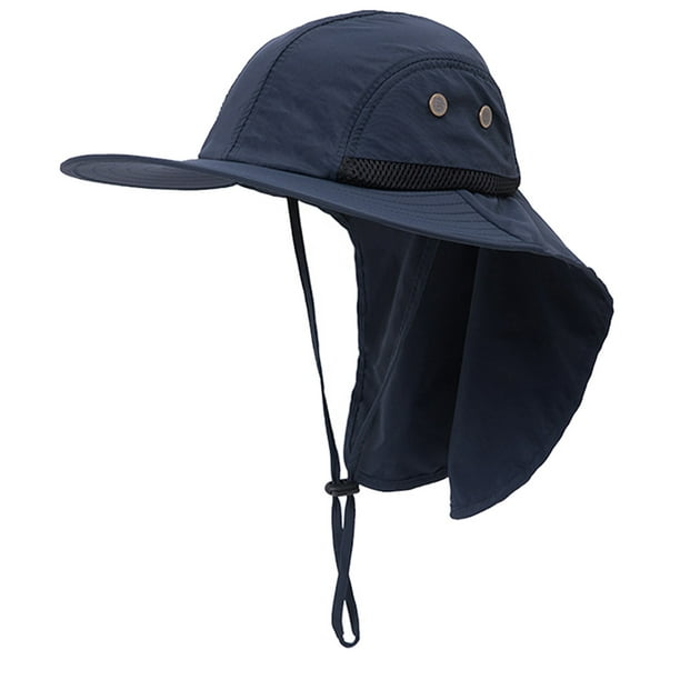 Outdoor Sun Hat for Men with UV Protection Cap Wide Brim Fishing Hat with  Neck Flap, for Dad