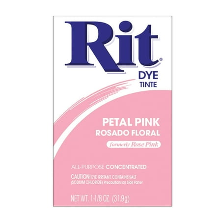 Powder Petal Pink, RIT-Powdered Fabric Dye. This package contains one box of dye or other fabric treatment. Enough for approximately 1 lb dry weight or 3 yards of.., By Rit