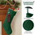 thumbnail image 7 of Personalized Christmas Stockings, Christmas Stockings with Name Tags, 17.7 inch Large Cable Knitted Xmas Hanging Stocking with Blank Bead Wood Tag, Knitted Stockings for Mantels, Fireplace Decor, 7 of 7