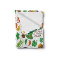 thumbnail image 2 of St. Patrick's Day Soft Flannel Fleece Throw Blanket, Irish Party Pattern Beer Leprechaun Flag Hearts Rainbow Gold Shamrock, Cozy Plush for Indoor and Outdoor Use, 50" x 60", Multicolor, by Ambesonne, 2 of 6