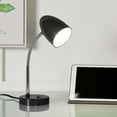 Mainstays LED Desk Lamp, Flexible Metal Gooseneck, Black