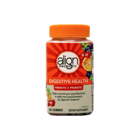 Align Digestive Health Prebiotic + Probiotic Gummies Fruit Flavored - 50 Ct
